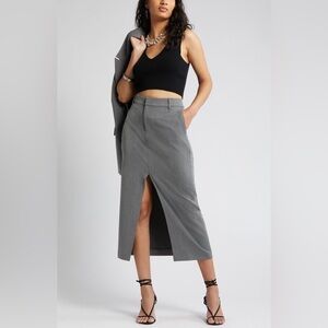NWT Nordstroms Open Edit Suited Midi Column Skirt